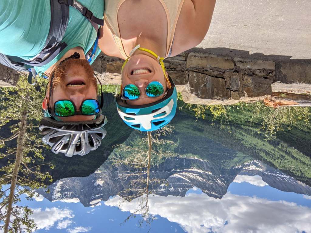 A Picture for a Thousand People man and woman biking in the mountains