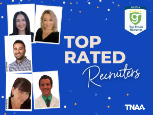 TNAA Recruiters Receive Top Rated Recruiter Award TNAA Recruiters Receive Top Rated Recruiter Award